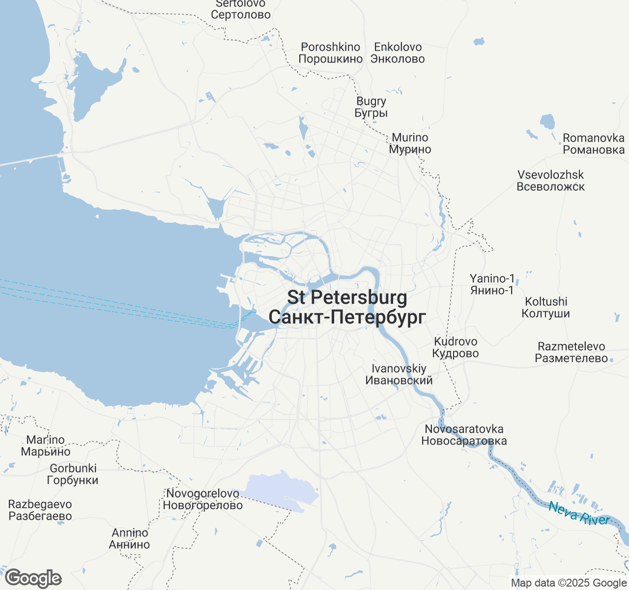 Map of St. Petersburg