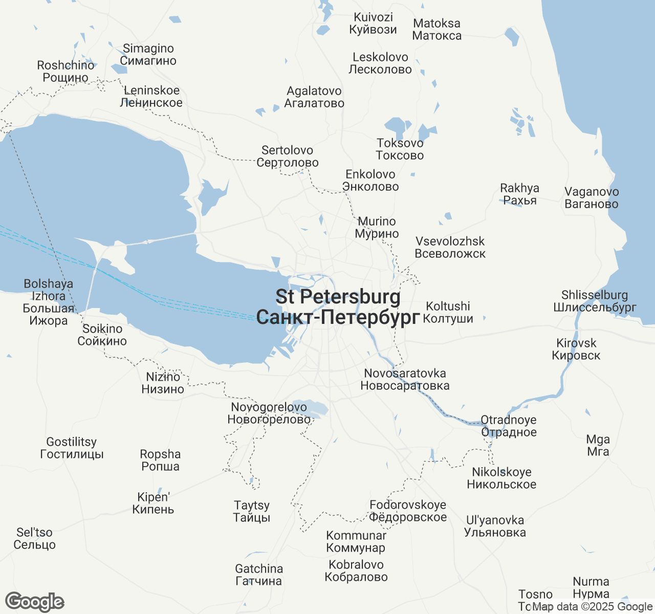 Map of St. Petersburg